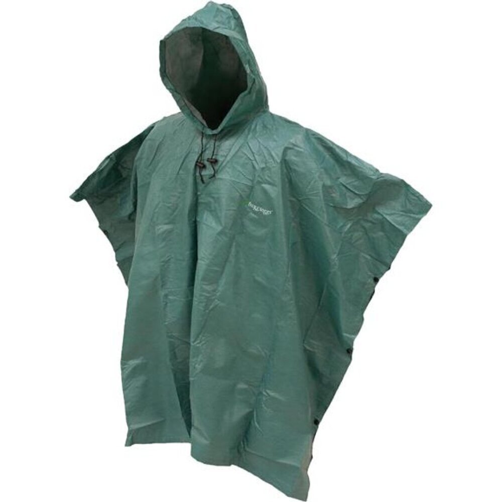 FROGG TOGGS Waterproof Raincoat Breathable Rain Poncho Coat Adult Women's GREEN